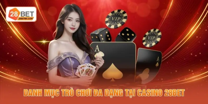 Danh mục trò chơi đa dạng tại Casino 28BET