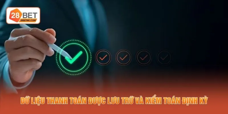 Dữ liệu thanh toán được lưu trữ và kiểm toán định kỳ
